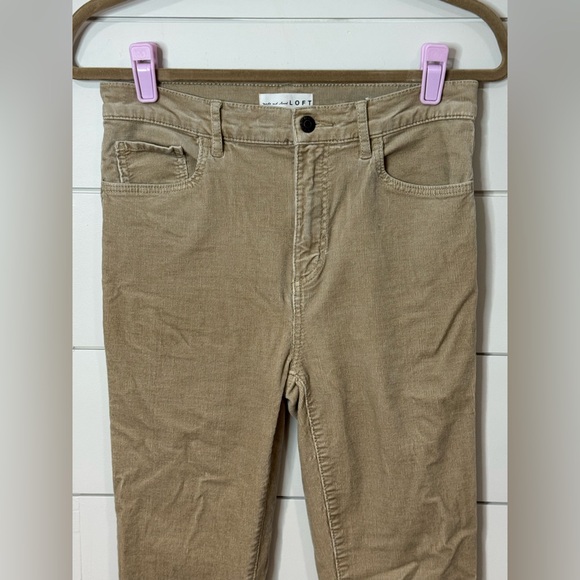 LOFT High Waist Skinny Corduroy Pants Cool Sand Size 27/4 - Picture 3 of 9